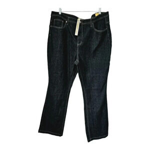 Hybrid & company triple stretch dark wash bootcut denim jeans 22
